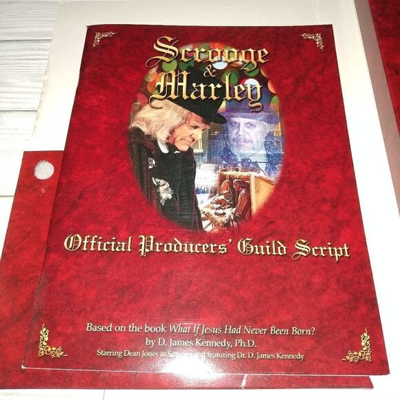 Vintage Sealed VHS SCROOGE & MARLEY & Official producers guide script in sleeve - Picture 5 of 8